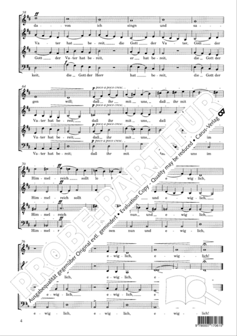 From heav'n above to earth I come (Vom Himmel hoch, da komm ich her) 4-Part scores gallery preview page 5