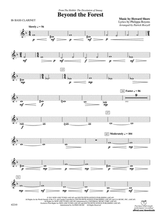 Beyond the Forest (from The Hobbit: The Desolation of Smaug): B-flat Bass Clarinet