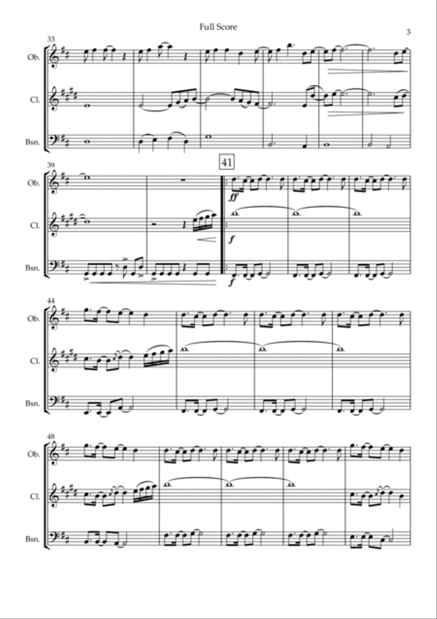 Without You Woodwind Trio scores gallery preview page 3