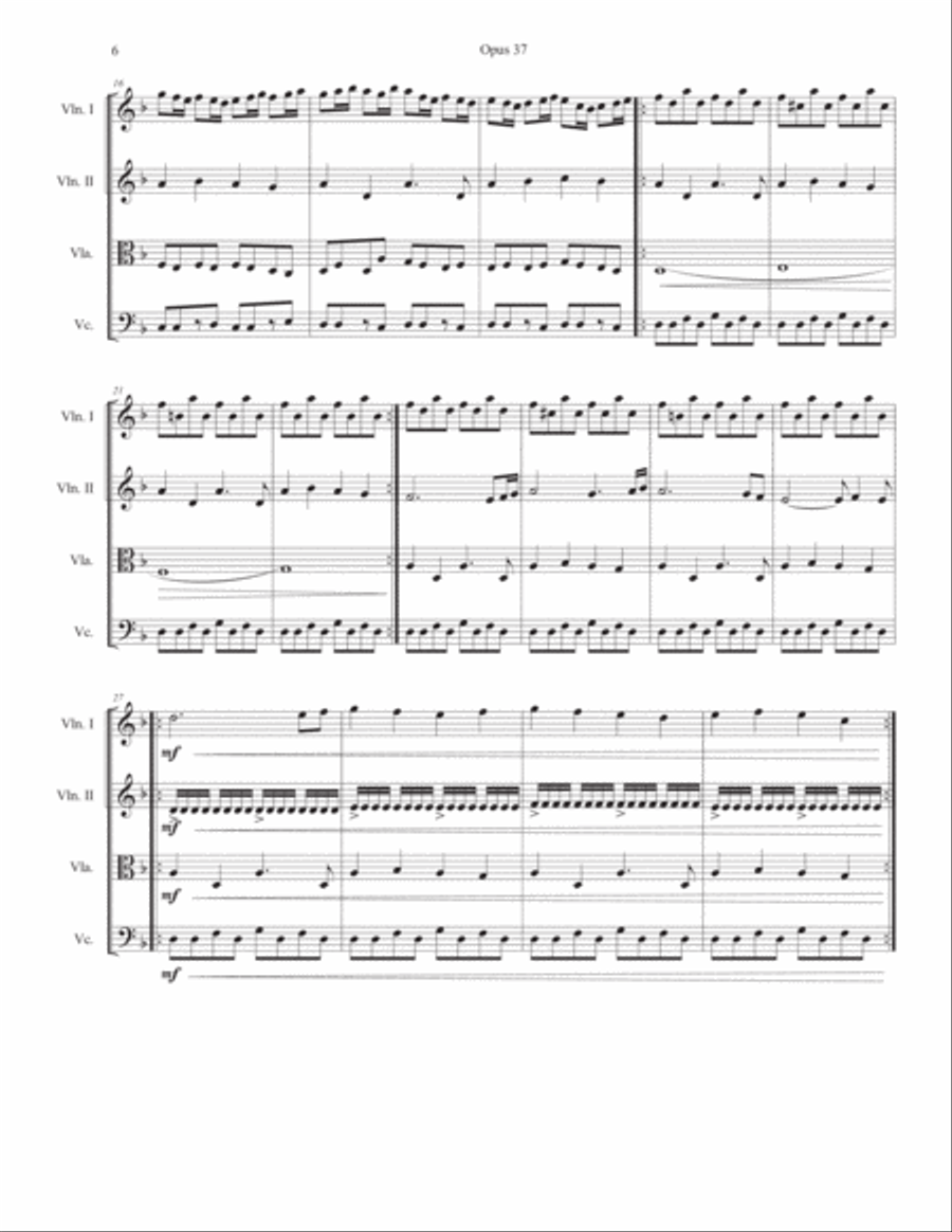 Opus 37 String Quartet scores gallery preview page 6