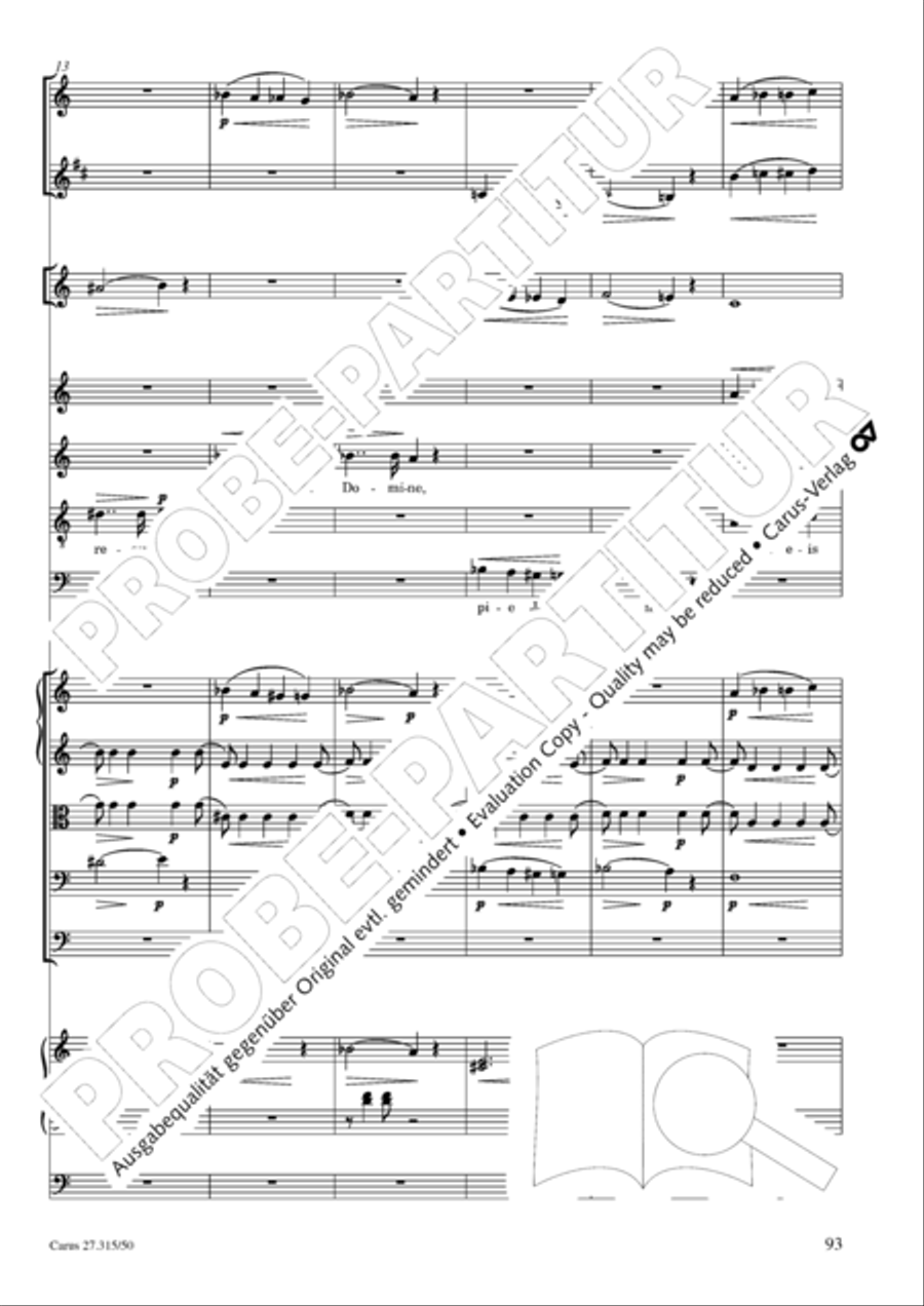 Requiem in C major 4-Part scores gallery preview page 96