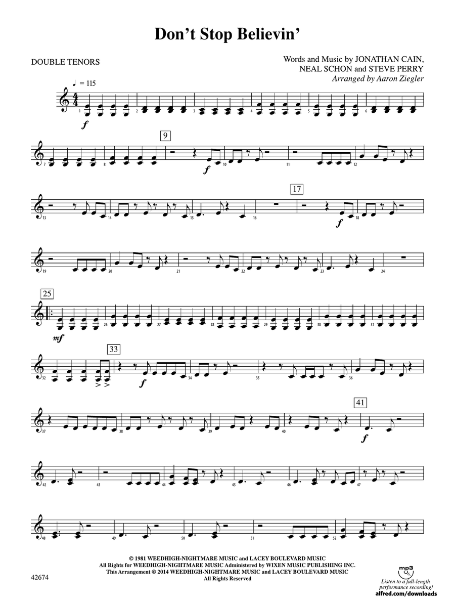 Don't Stop Believin': 2nd Percussion