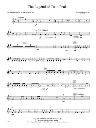 The Legend of Twin Peaks: (wp) 2nd B-flat Trombone T.C.