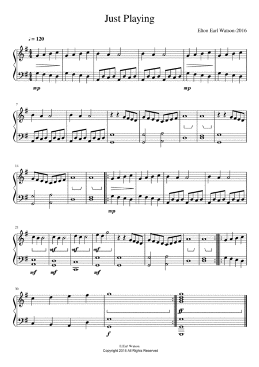 Just Playing Harpsichord scores gallery preview page 1