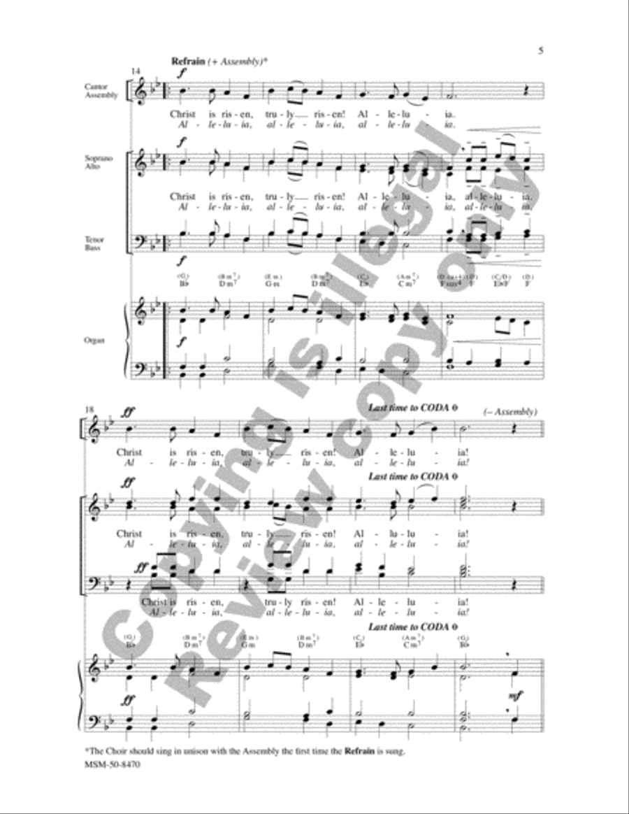 Christ Is Risen, Alleluia (Choral Score) image number null