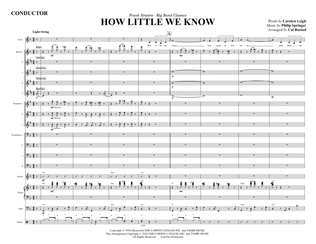 How Little We Know - Score Only