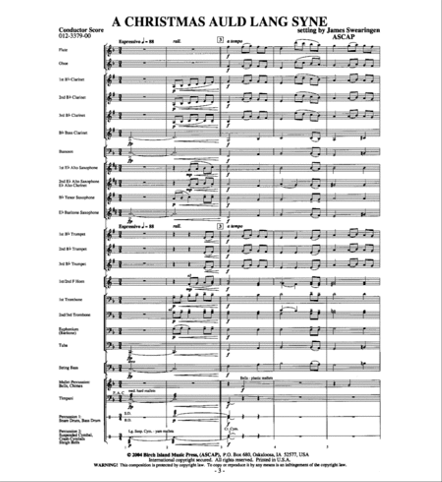 A Christmas Auld Lang Syne Concert Band scores gallery preview page 2