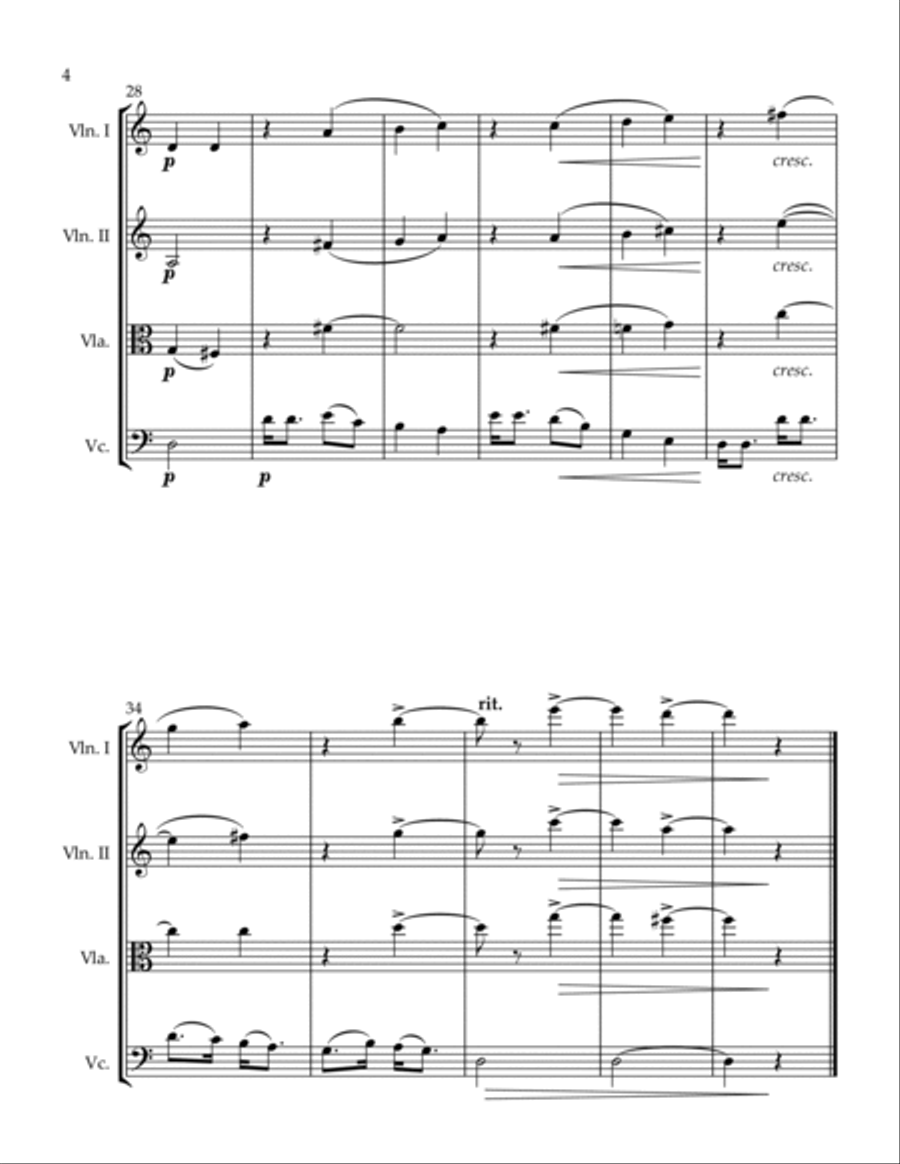 3 Quartets Almost Innocent Sailors' Homecoming At the Doboz Inn String Quartet scores gallery preview page 4