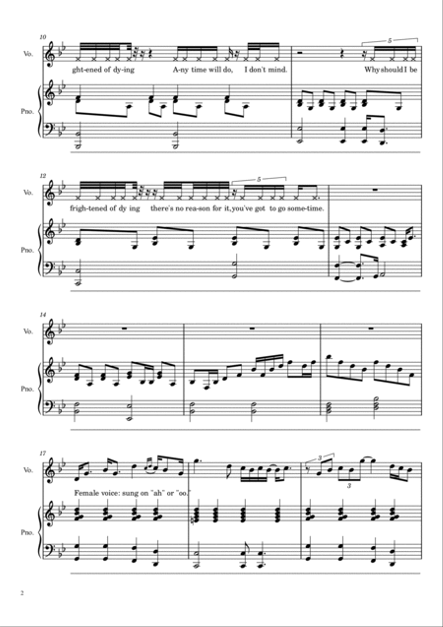 The Great Gig In The Sky Voice scores gallery preview page 2