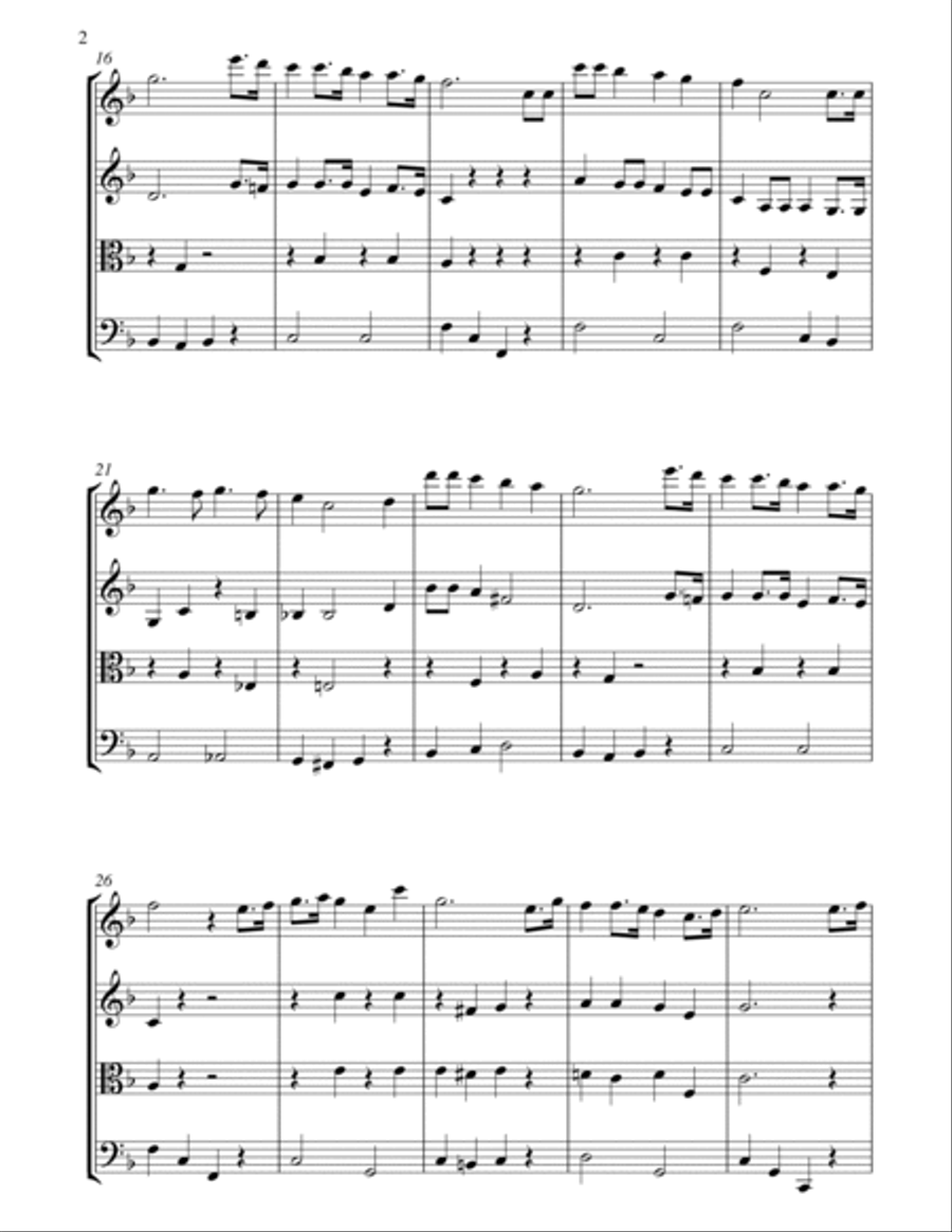 Let It Snow! Let It Snow! Let It Snow! Let It Snow! Let It Snow! Let It Snow! String Quartet scores gallery preview page 2