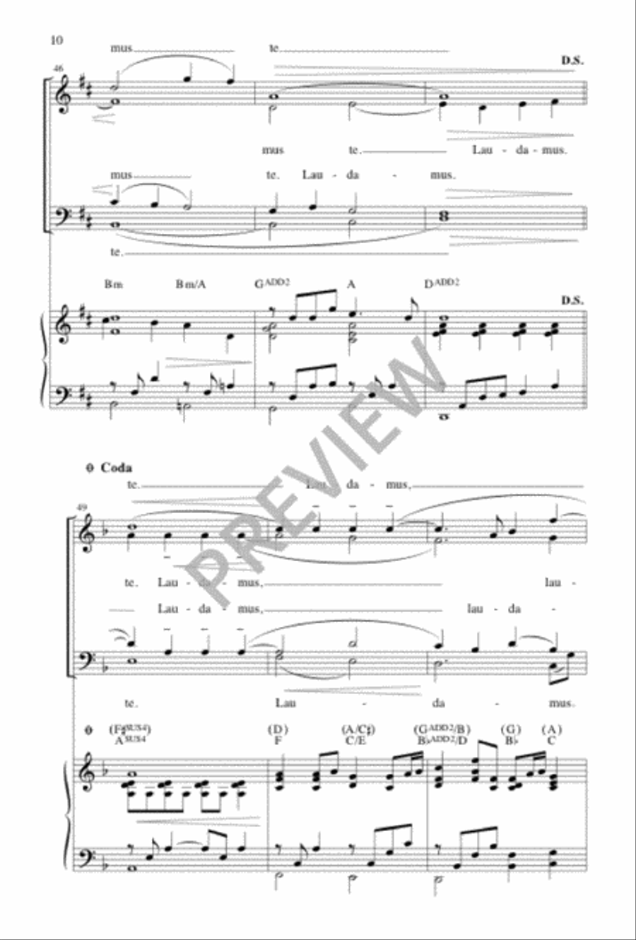 Laudamus Te Laudamus Te 4-Part scores gallery preview page 9