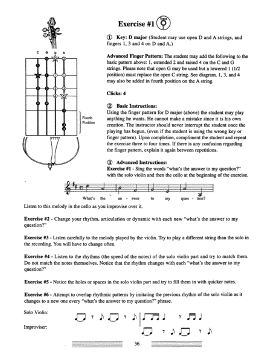 Fun Improvisation for Cello Cello scores gallery preview page 5