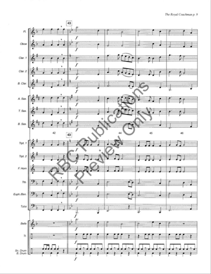 Royal Coachman Royal Coachman Concert Band scores gallery preview page 12