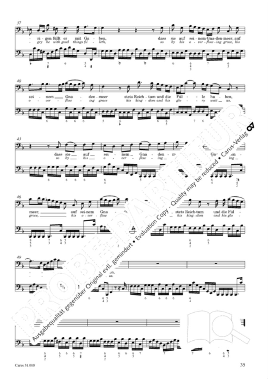 Magnify the Lord, my soul (Meine Seel erhebt den Herren) 4-Part scores gallery preview page 31