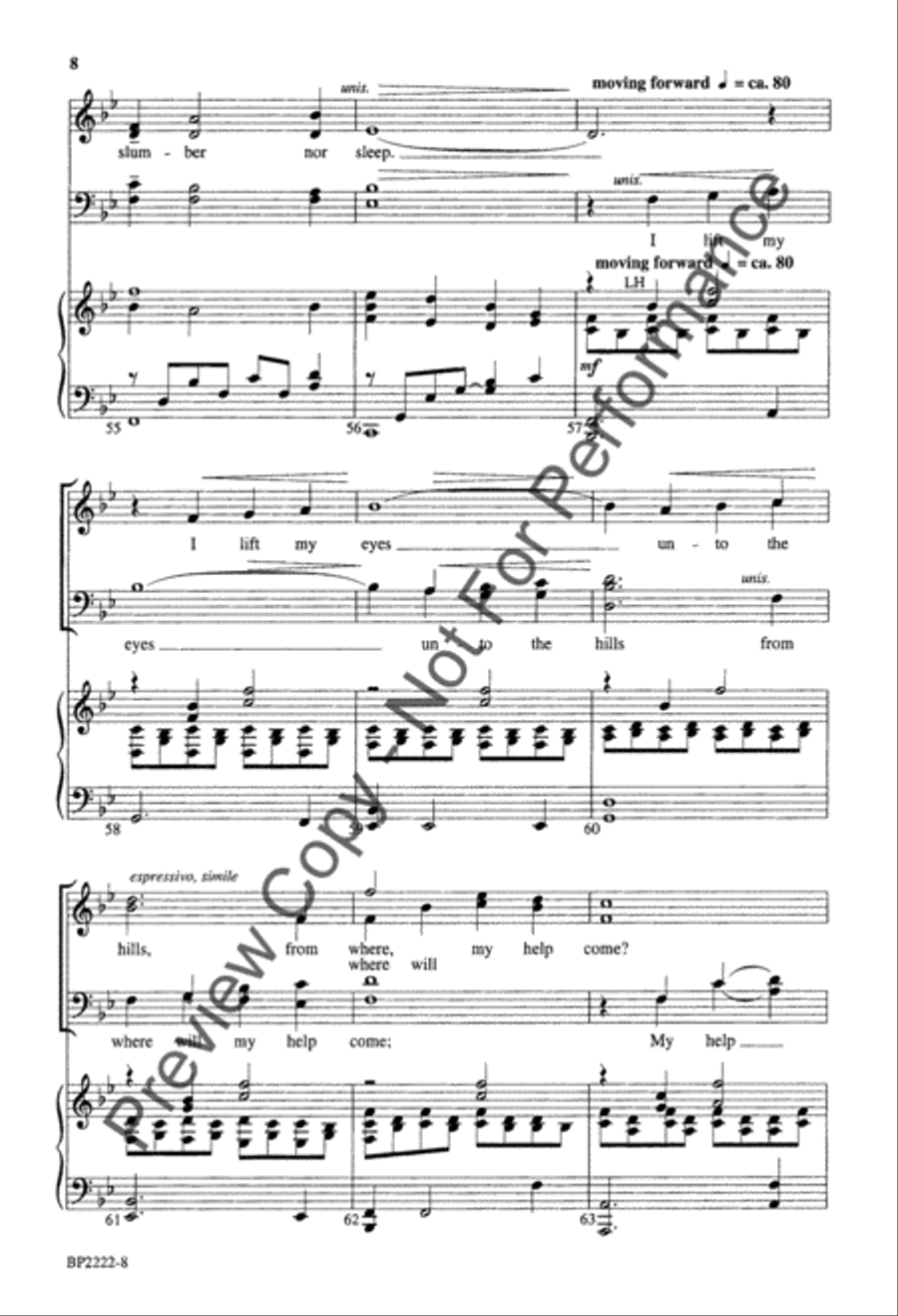 I Lift My Eyes (Psalm 121) 4-Part scores gallery preview page 8