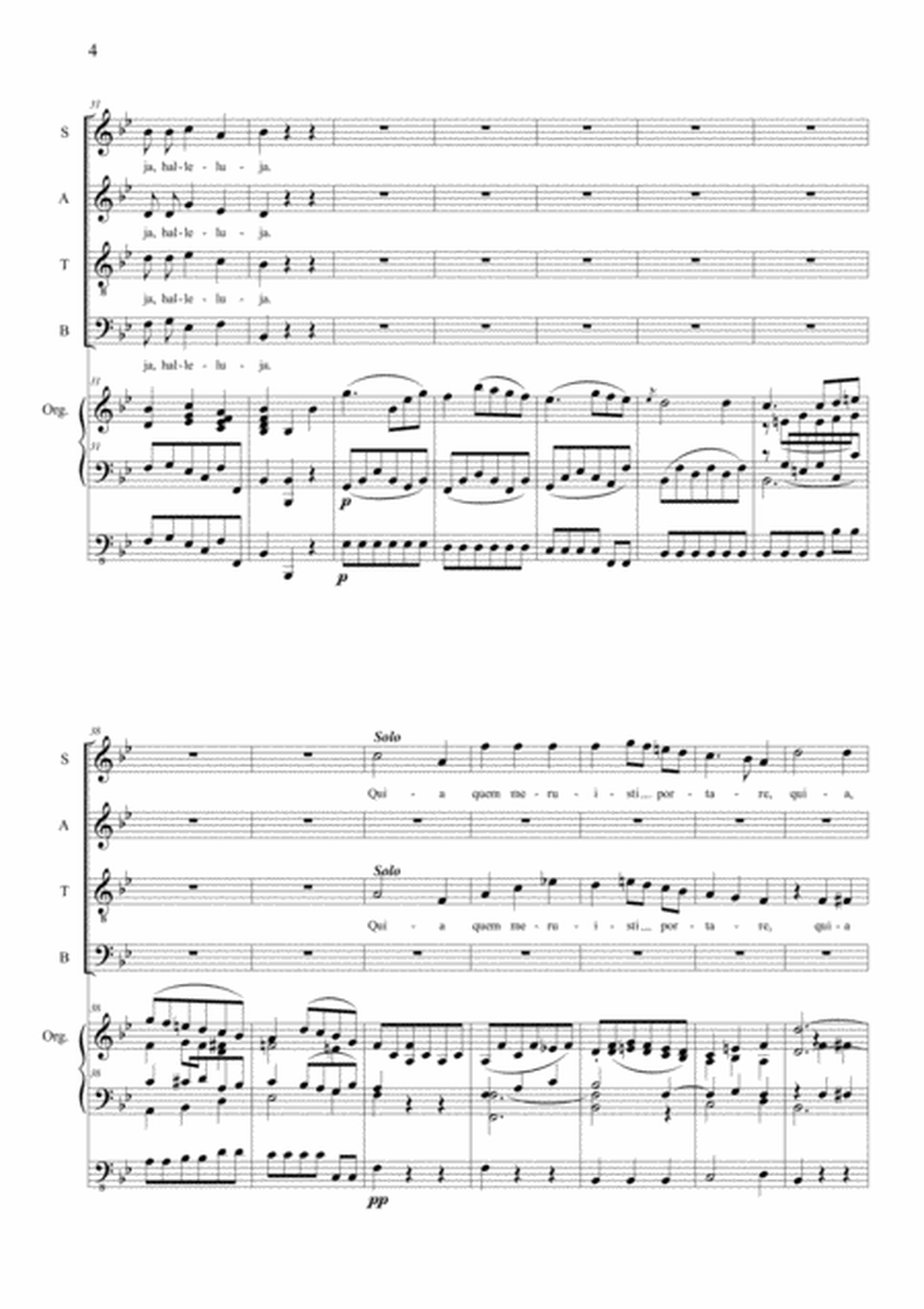 REGINA COELI LAETARE - F. Schubert - Arr. for SATB Choir and Organ image number null