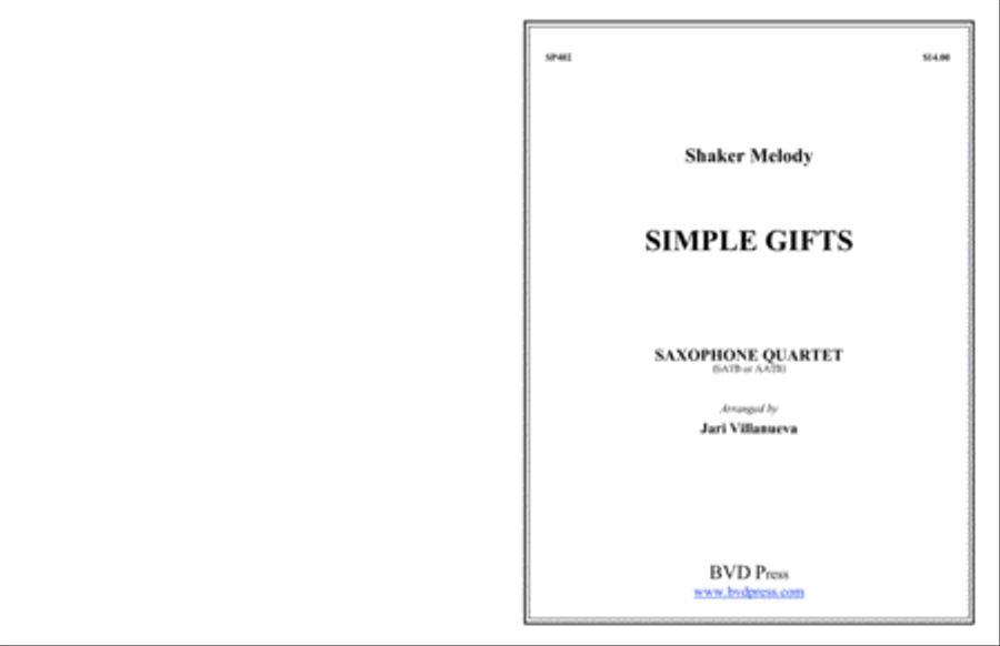 Simple Gifts Simple Gifts Saxophone Quartet scores gallery preview page 1