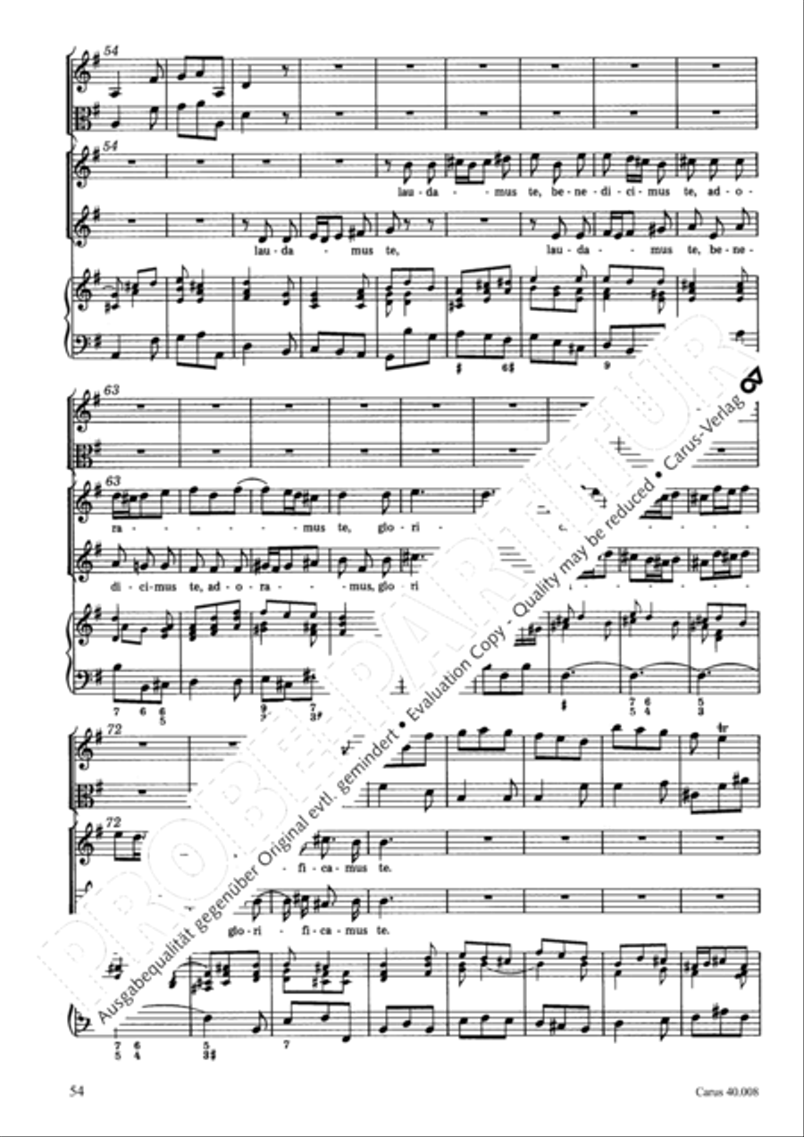 Introduzione e Gloria 4-Part scores gallery preview page 55