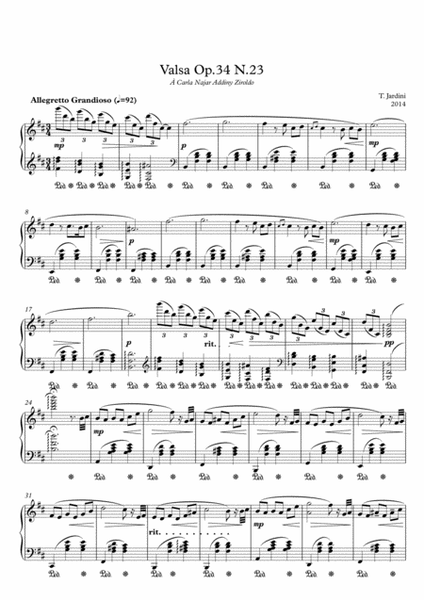 Op.34 Waltz N.23 Allegretto Grandioso in B Minor
