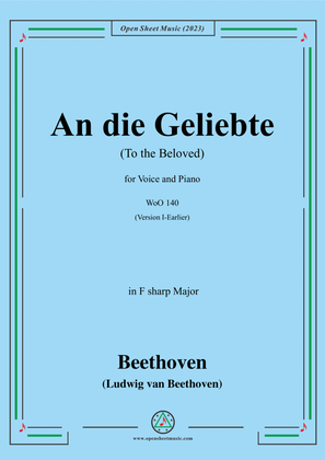 Book cover for Beethoven-An die Geliebte(To the Beloved),in F sharp Major