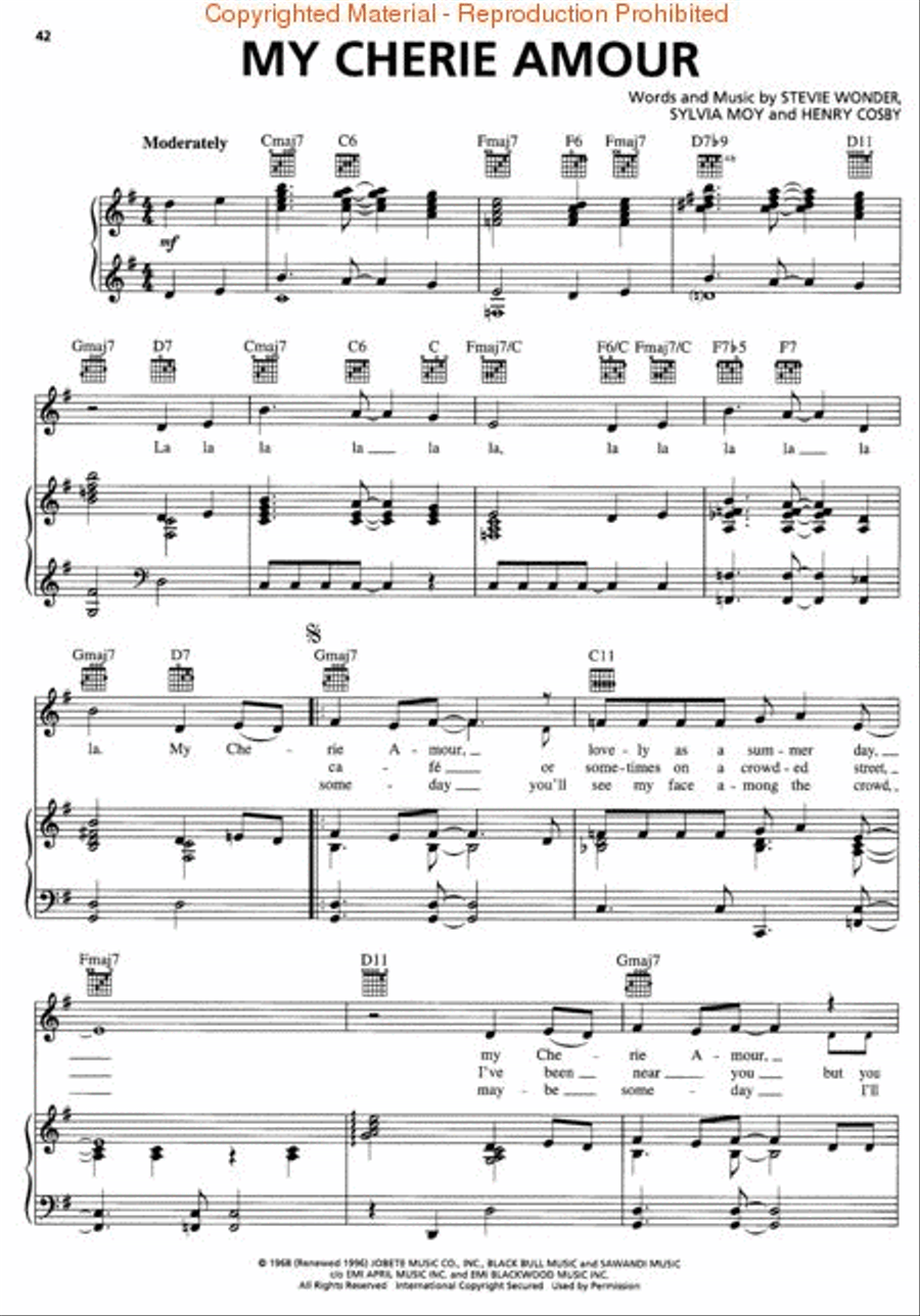 The Best of Stevie Wonder Piano, Vocal, Guitar scores gallery preview page 2