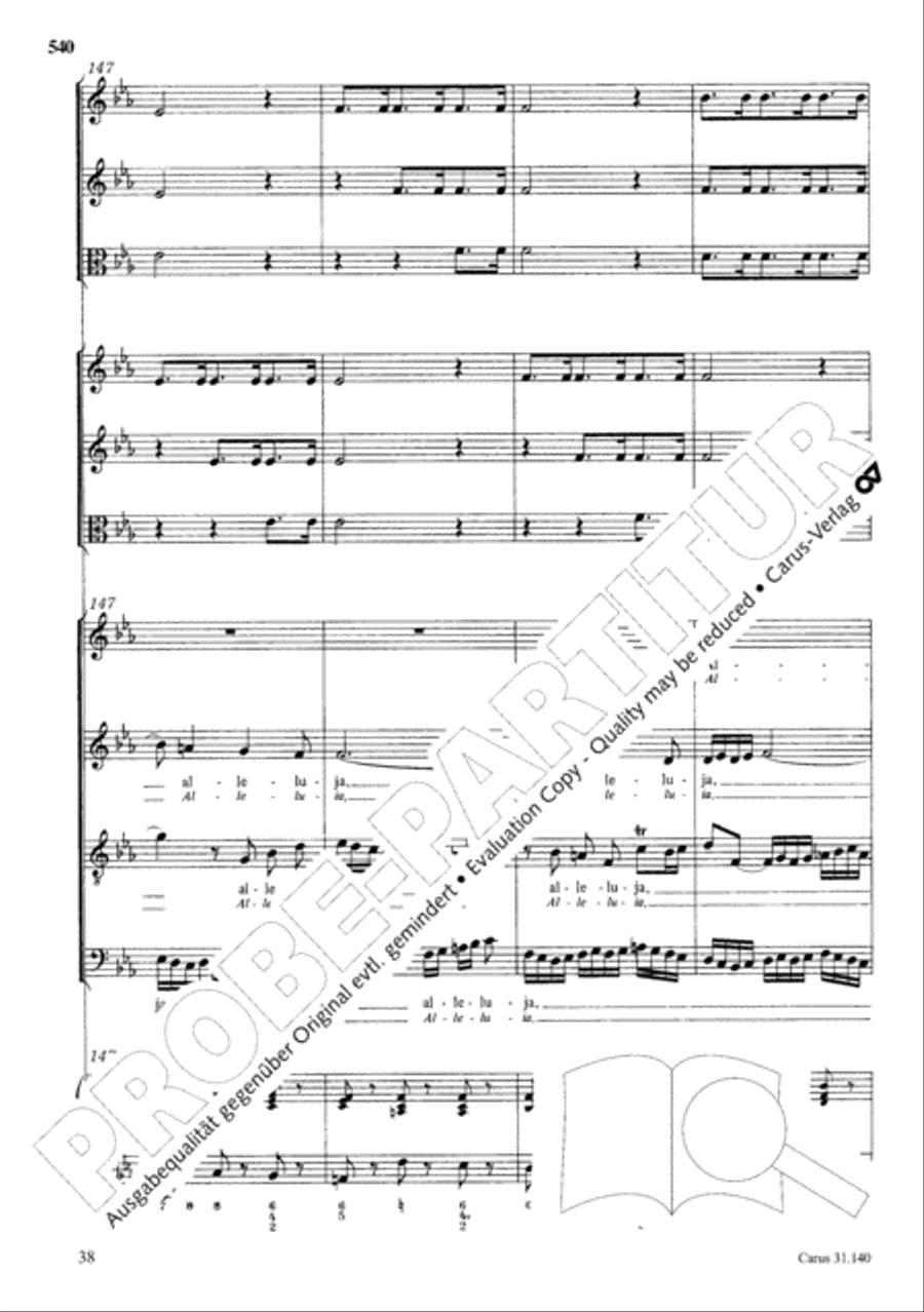 The Complete Sacred Vocal Works (Das geistliche Vokalwerk) Voice scores gallery preview page 541