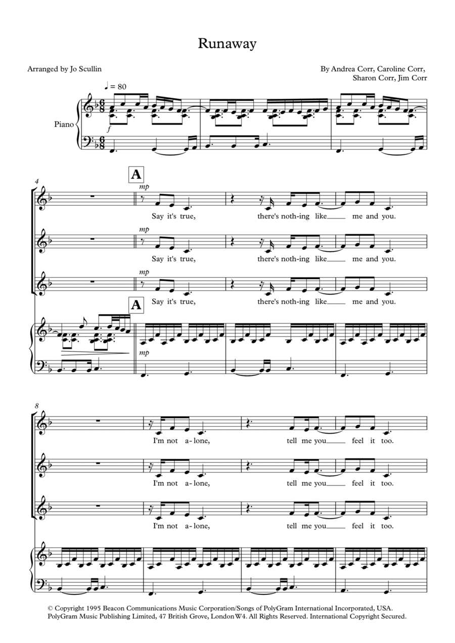 Runaway SSA scores gallery preview page 1