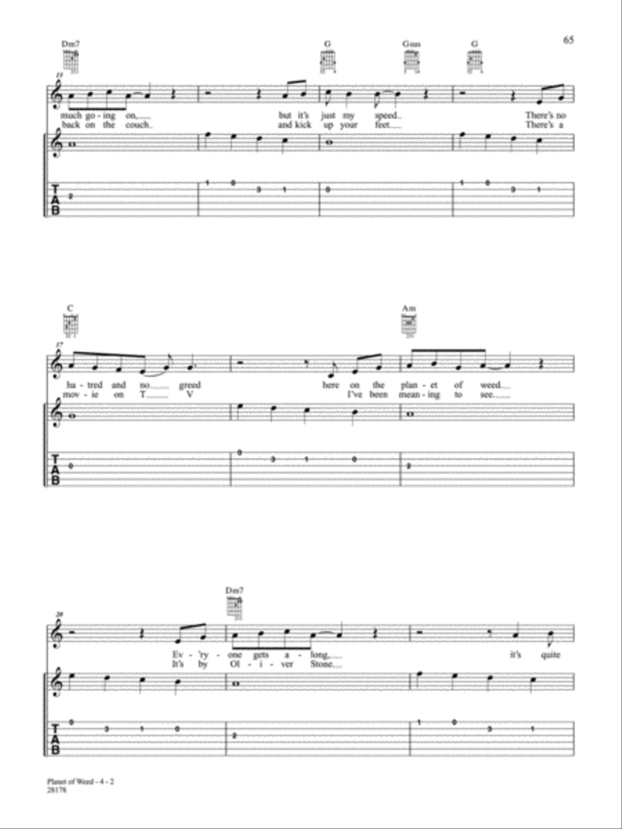 Planet Of Weed Guitar Tablature scores gallery preview page 2