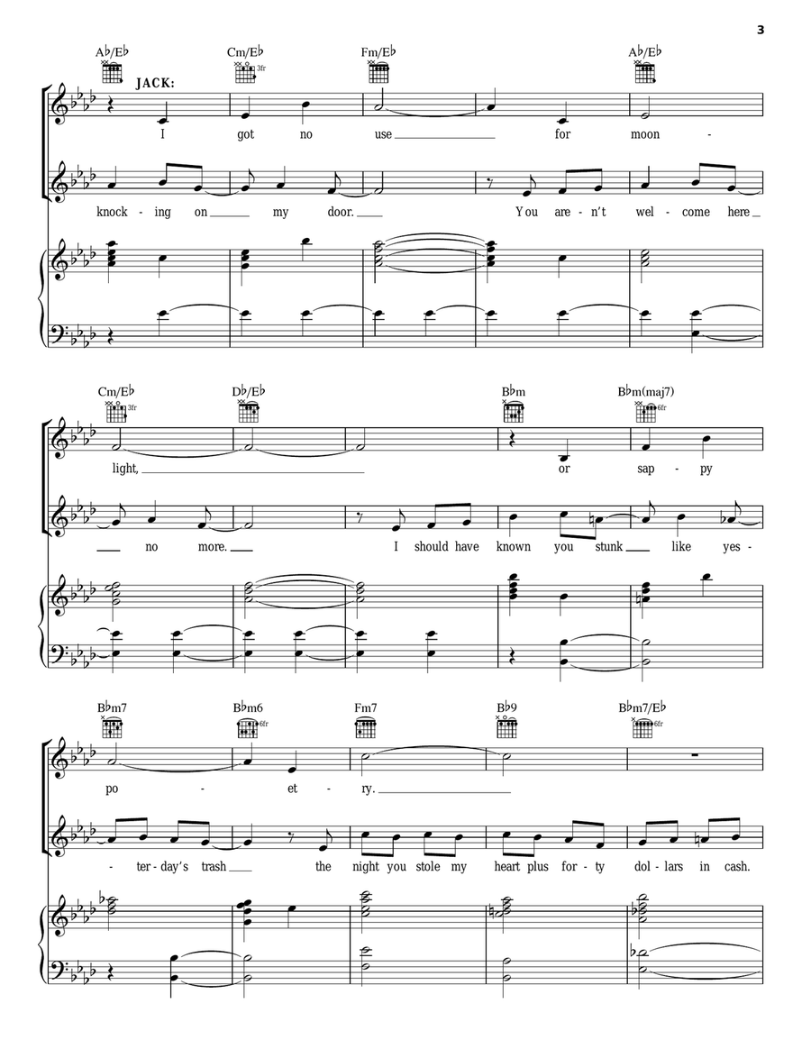 I Never Planned On You/Don't Come A-Knocking Piano, Vocal, Guitar scores gallery preview page 3