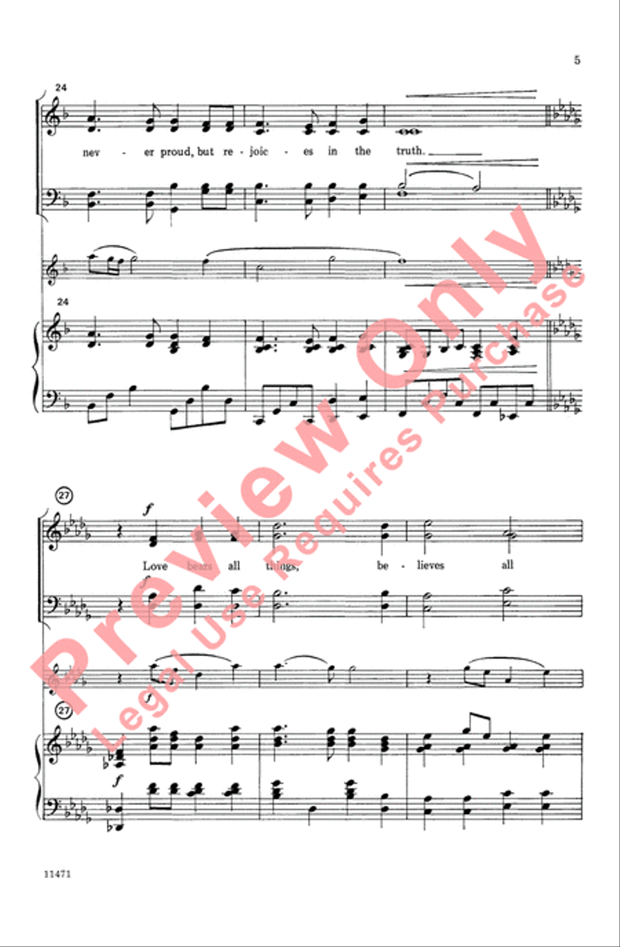 The Greatest of These Is Love 4-Part scores gallery preview page 6