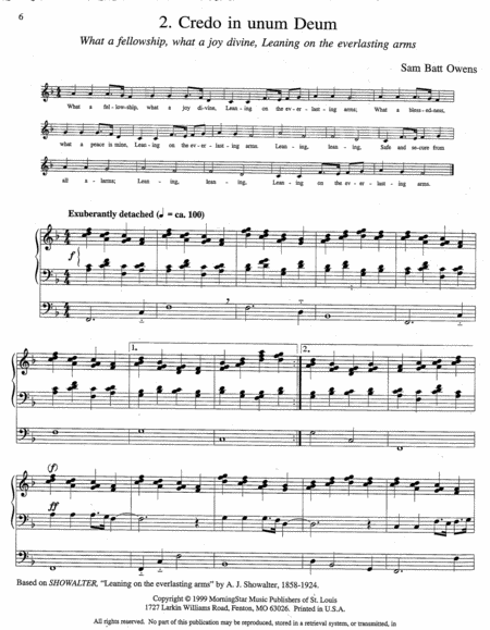 Missa Brevis for Organ on Gospel Tunes image number null