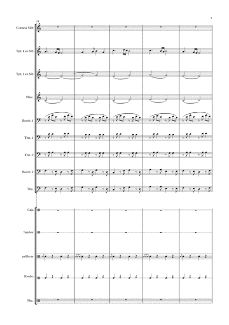 Rey de la Plazuela Brass Ensemble scores gallery preview page 5