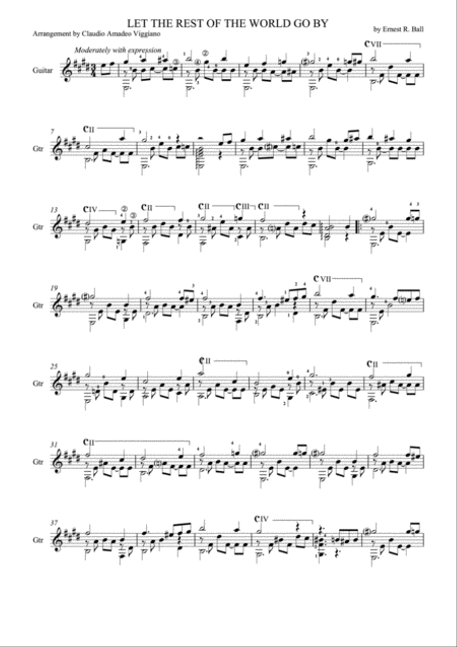 Let the rest of the world go by Electric Guitar scores gallery preview page 2