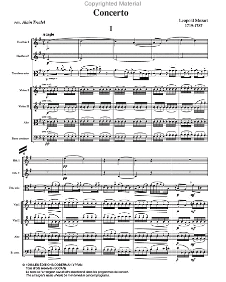Concerto for trombone (score)