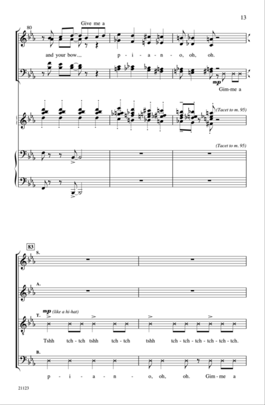 I Love a Piano 4-Part scores gallery preview page 37