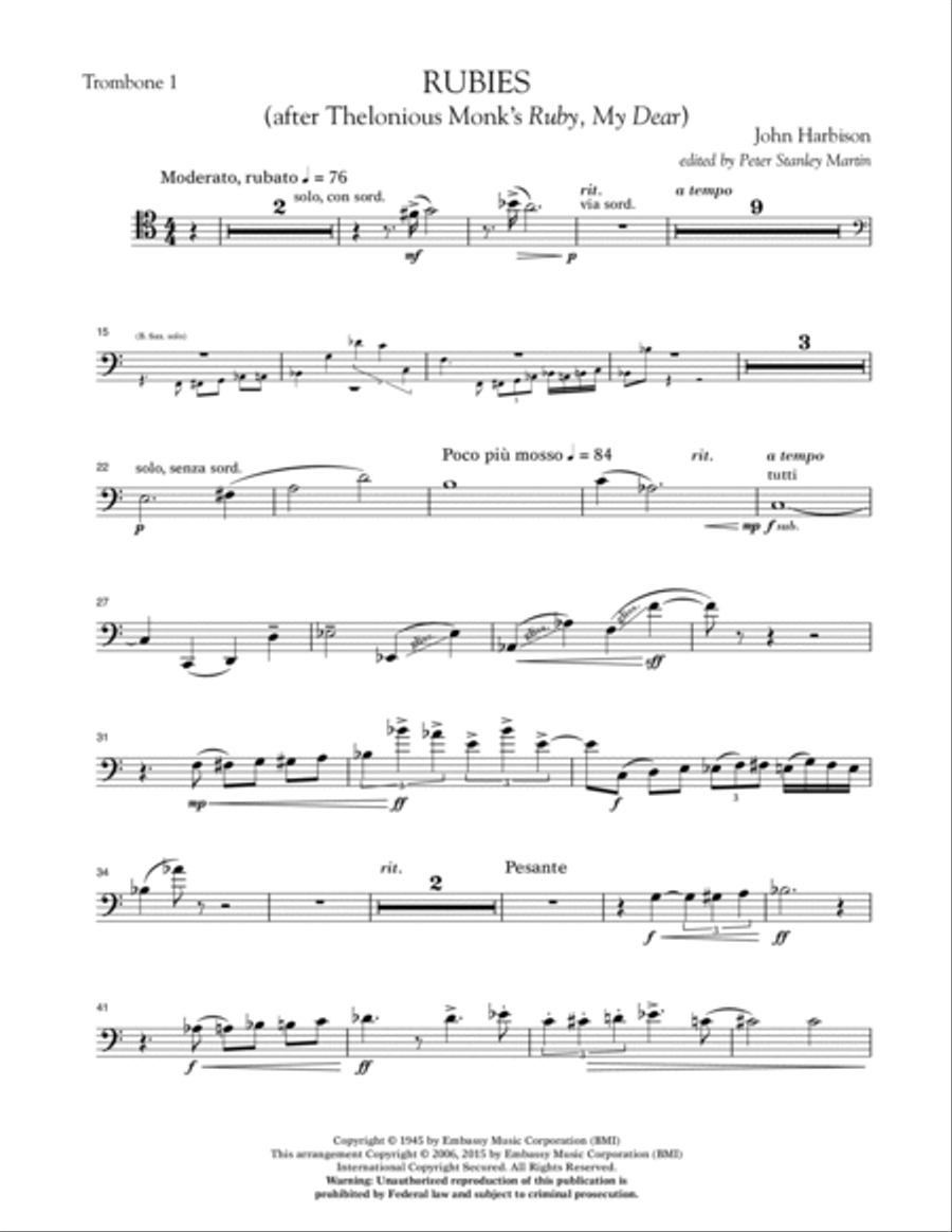 Rubies (After Thelonious Monk's 