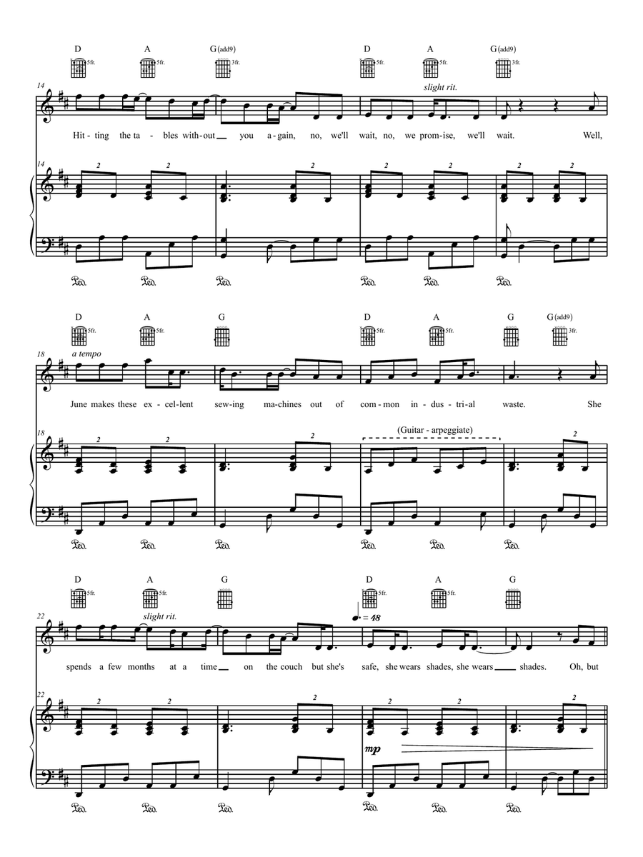 The Point Of It All Piano, Vocal, Guitar scores gallery preview page 2