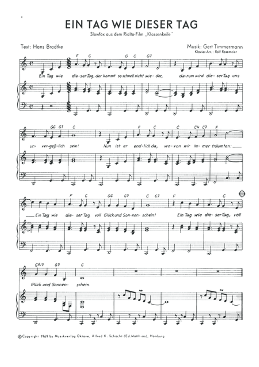 Ein Tag Wie Dieser Piano, Vocal scores gallery preview page 3