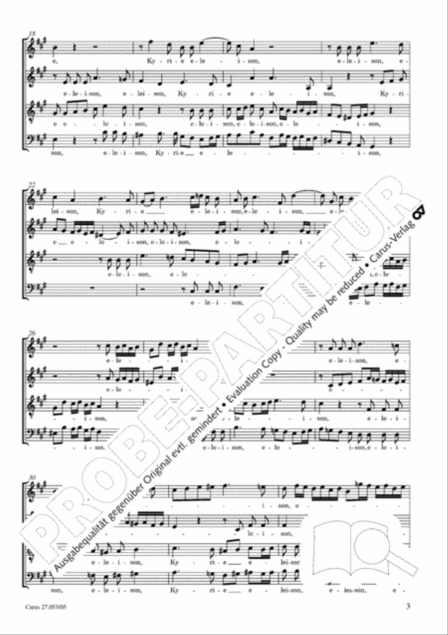Creation Mass in A-major after Joseph Haydn (Schopfungsmesse in A nach Joseph Haydn) 4-Part scores gallery preview page 4