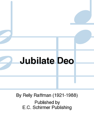 Book cover for Jubilate Deo (God the Lord is Gracious) (Choral Score)