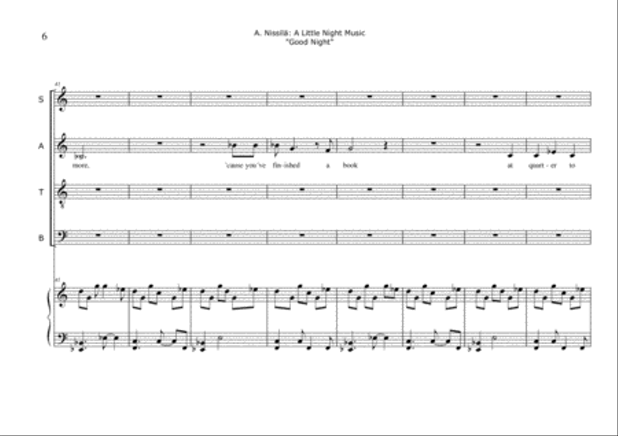 A Little Night Music A Little Night Music 4-Part scores gallery preview page 6