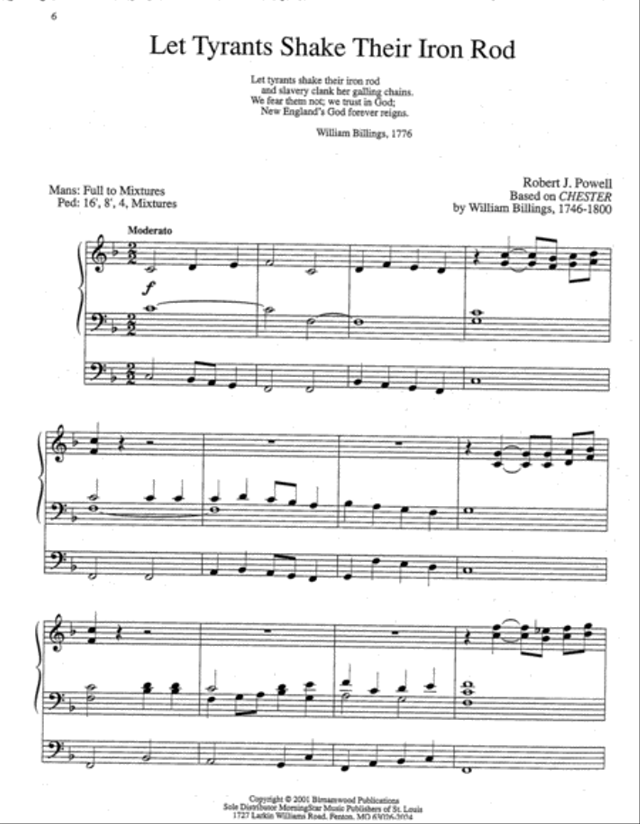 Early American Hymn Tunes Organ scores gallery preview page 3