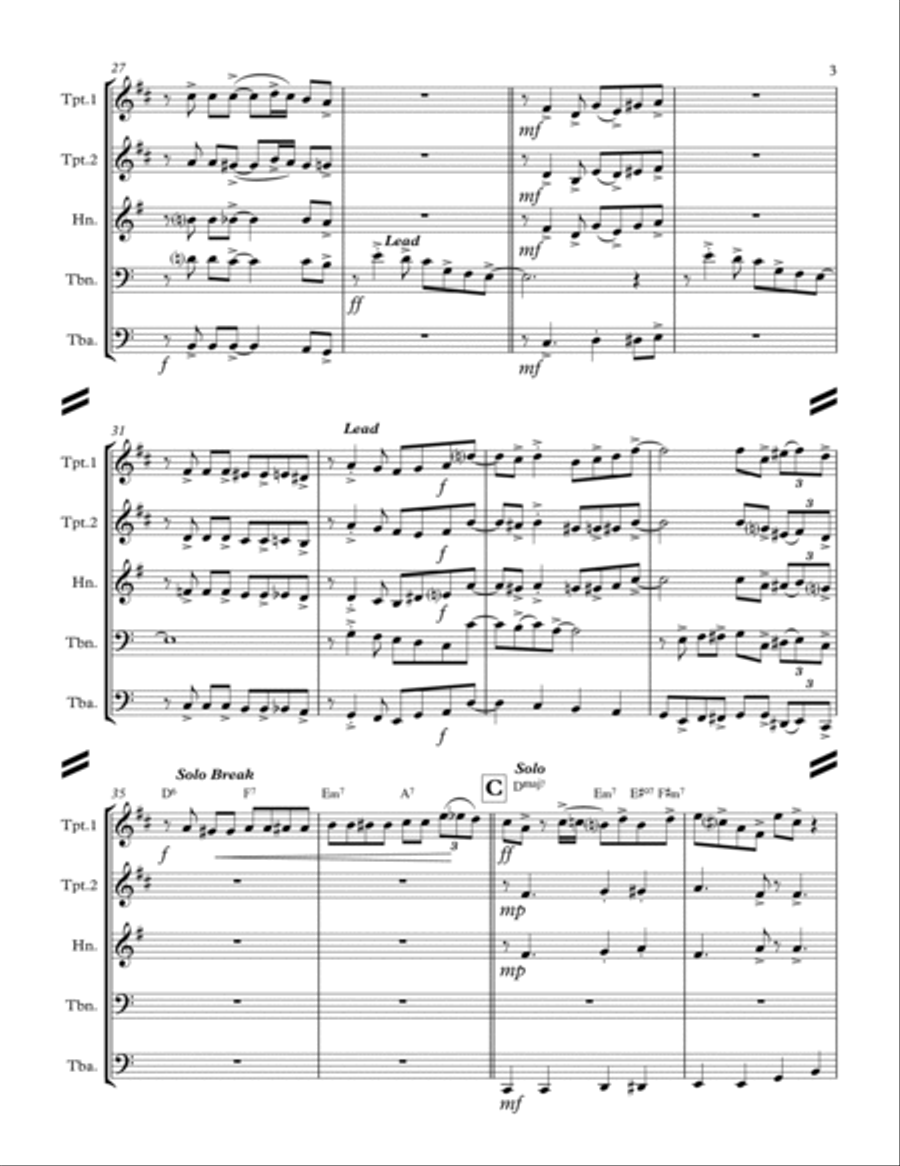 Don't Get Around Much Anymore Brass Ensemble scores gallery preview page 4