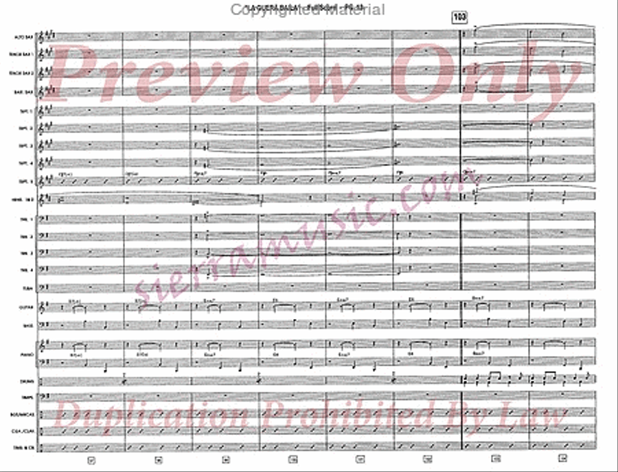 La Guera Baila (The Fair One Dances) Jazz Ensemble scores gallery preview page 14