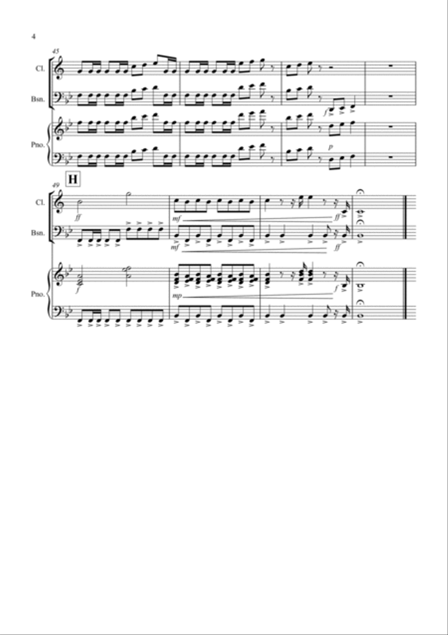 William Tell Overture for Clarinet and Bassoon Duet Woodwind Duet scores gallery preview page 4
