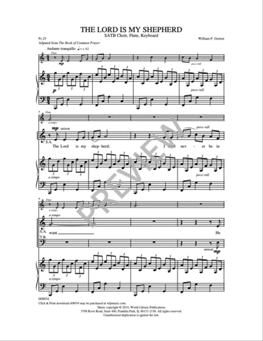 The Lord is My Shepherd 4-Part scores gallery preview page 3