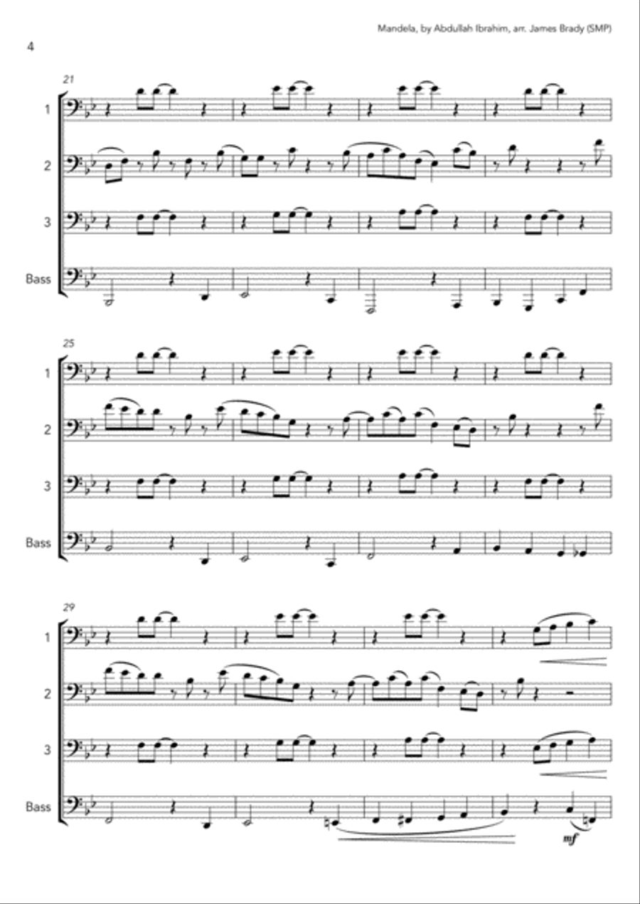 Mandela Brass Ensemble scores gallery preview page 4
