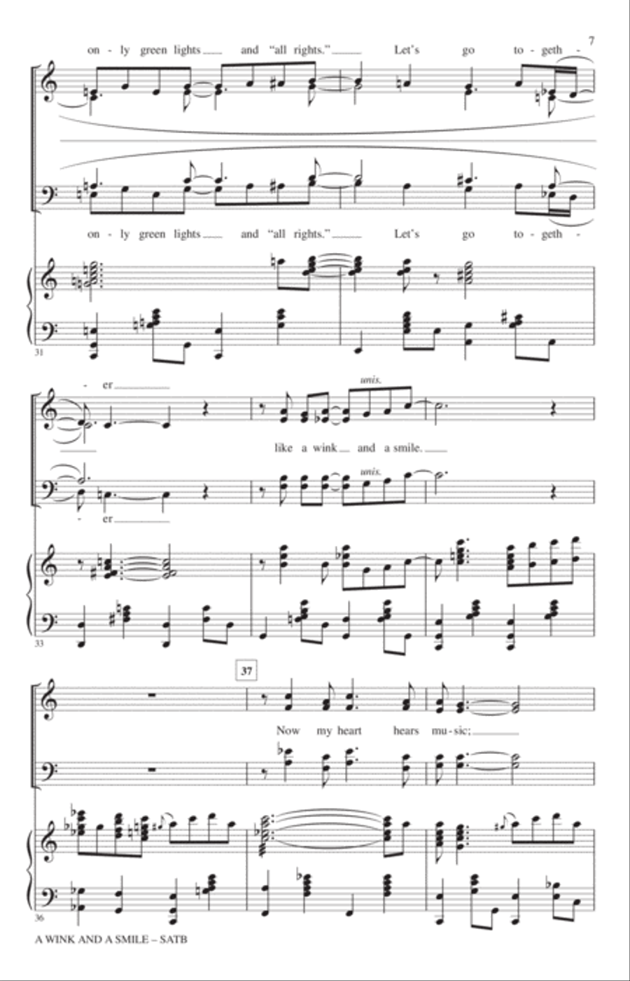 A Wink And A Smile 4-Part scores gallery preview page 5