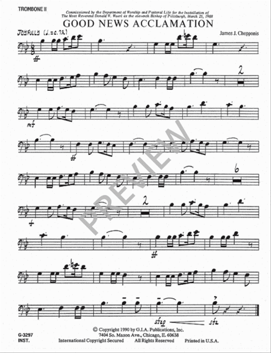 Good News Acclamation - Instrument edition Handbell Choir scores gallery preview page 5