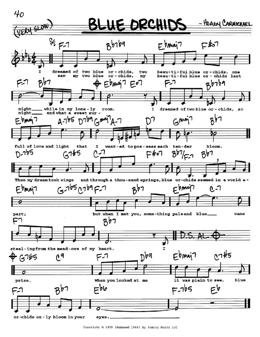 Blue Orchids Voice scores gallery preview page 1